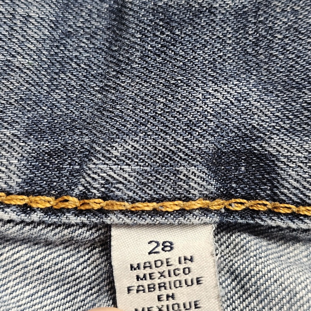 True Religion Jeans Women's 28 Slim Straight Rhinestone Embellished Back Pockets - Picture 3 of 13
